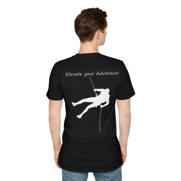 Elevate Your Adventure black unisex graphic tee