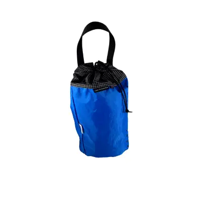 Small Rope Bag Blue 02 Small ultralight ECOPAK rope bag in blue for canyoneering