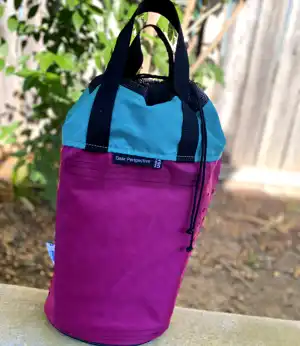 1E Fuchsia ECOPAK tm Ultralight Rope Bag for Canyoneering V2