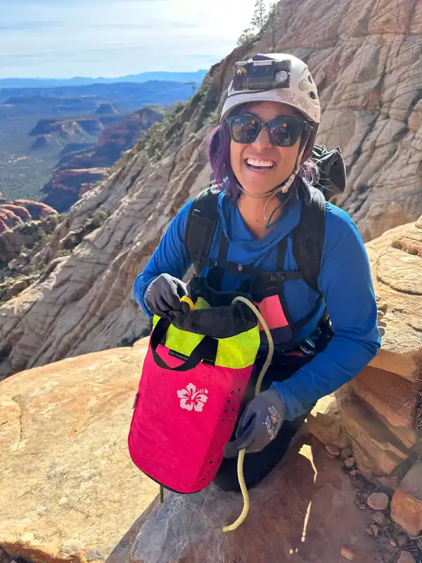 1E Jasmine 5 ECOPAK tm Ultralight Rope Bag for Canyoneering V2