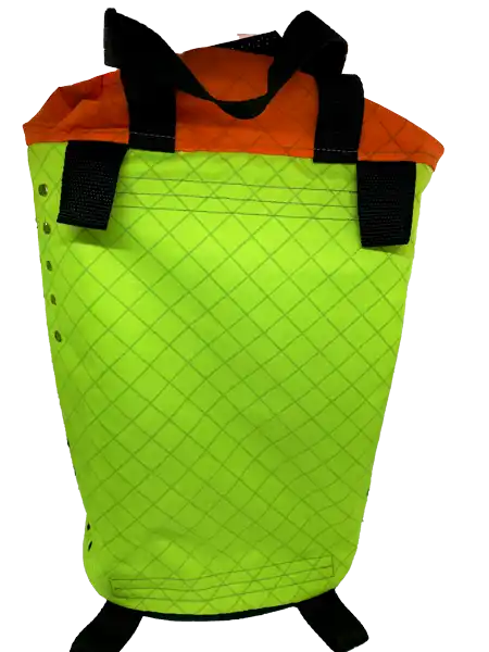 1E Lemon Lime ECOPAK tm Ultralight Rope Bag for Canyoneering V2