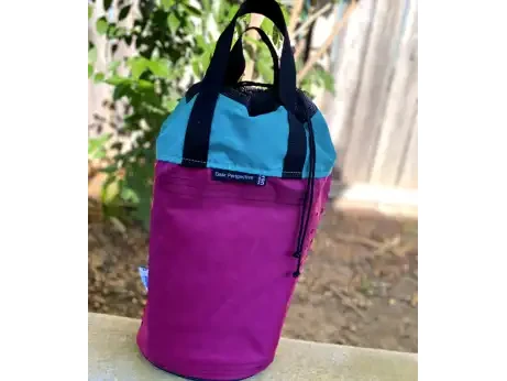 1E Fuchsia ECOPAK tm Ultralight Rope Bag for Canyoneering V2