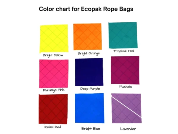 Colors for Ecopak Rope Bags ECOPAK tm Ultralight Rope Bag for Canyoneering V2